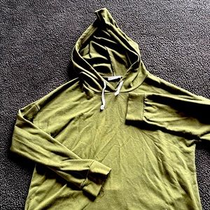 Green hoodie